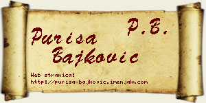 Puriša Bajković vizit kartica
